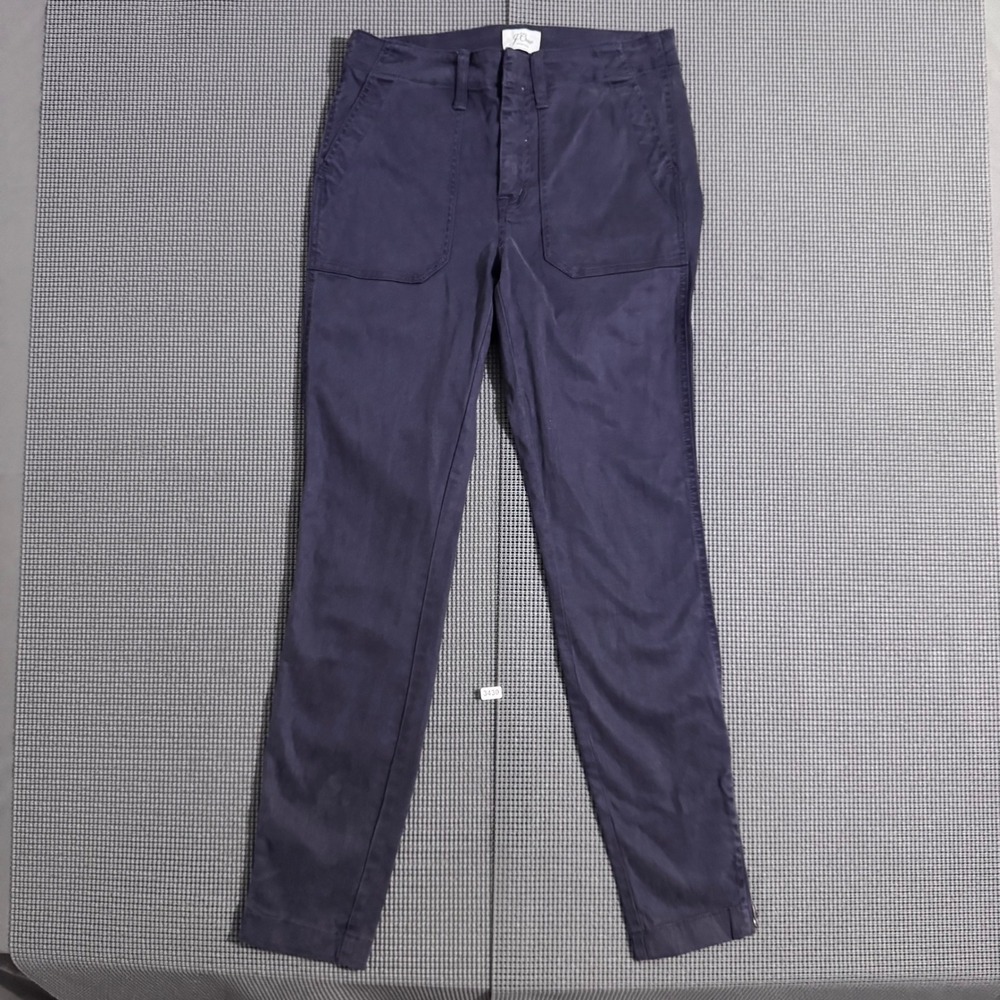 J.Crew Women Navy Blue Utility Slim Ankle Zip Pants Size 27